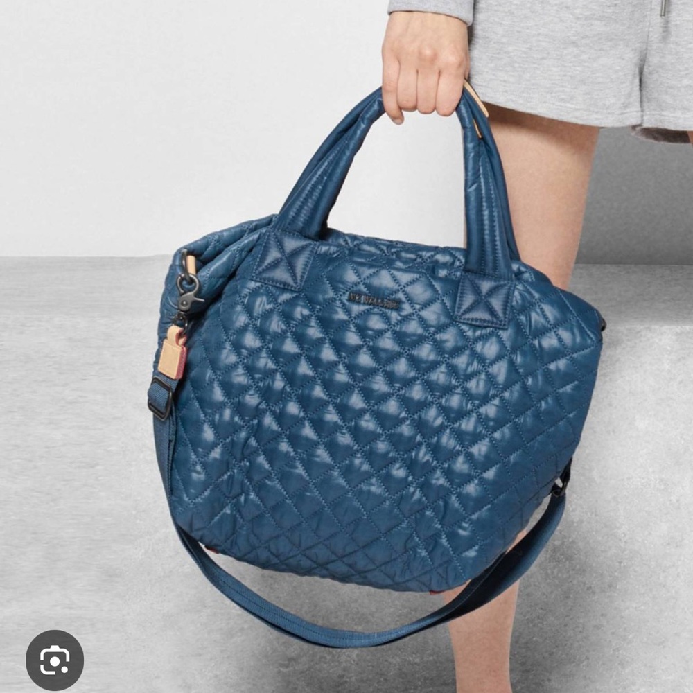 MZ Wallace Small Teal Metro Tote Deluxe